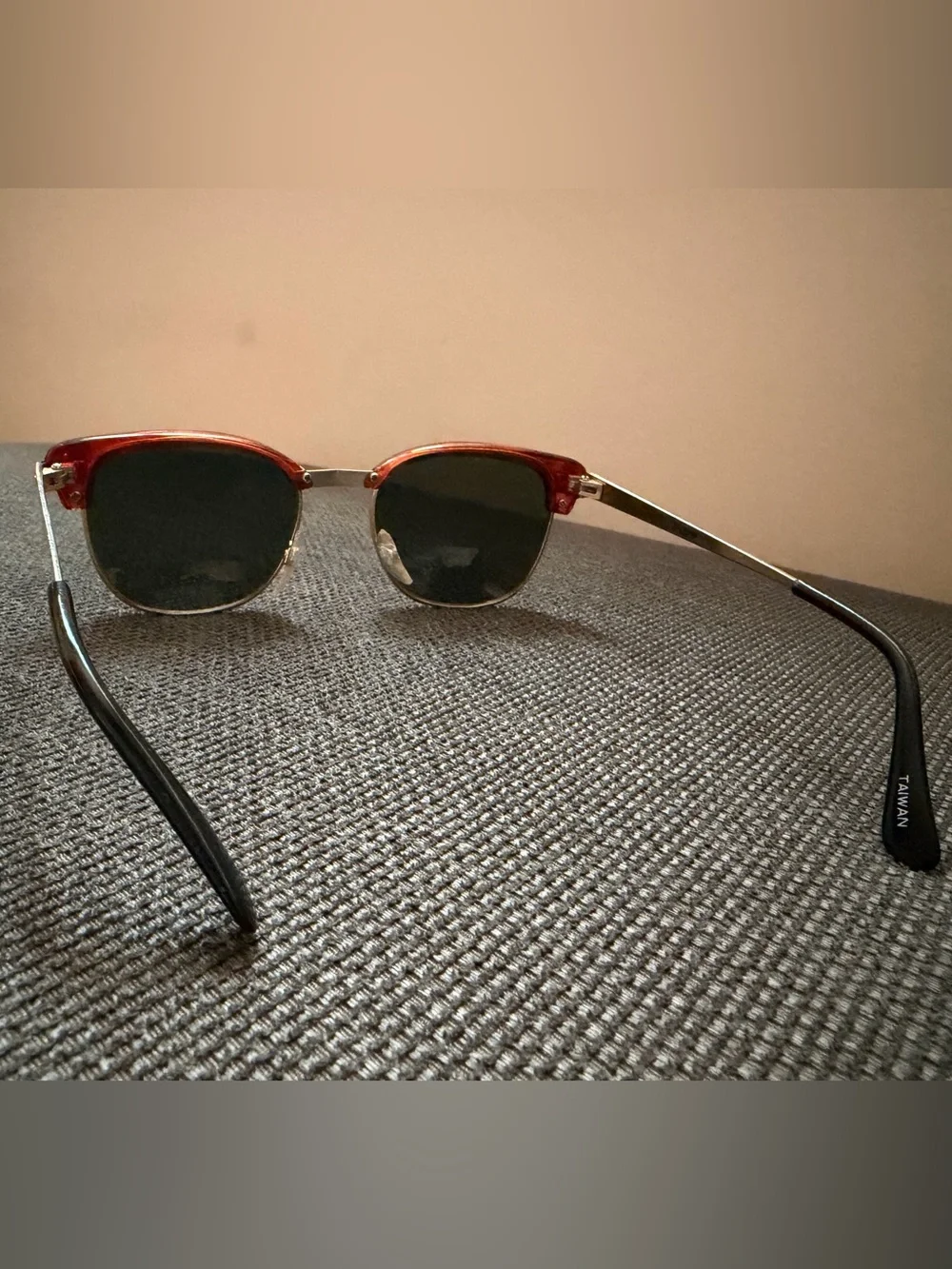 Tortoiseshell and Gold Clubmaster Sunglasses